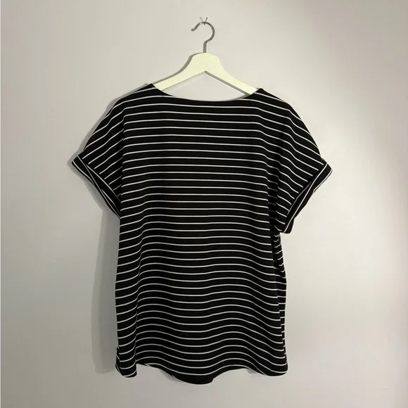 Black Shirt with White Stripes - Picture 2 of 7